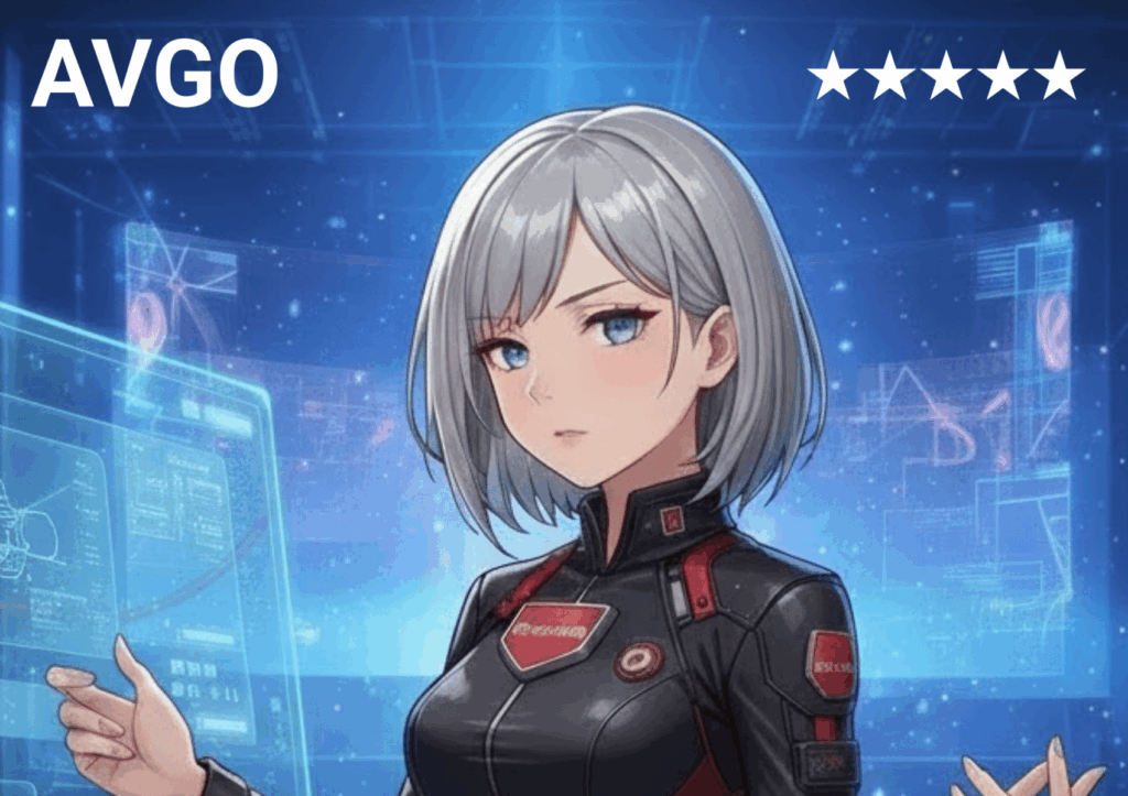 ブロードコム：このカードはフィクションであり、特定の銘柄を推奨するものではありません。