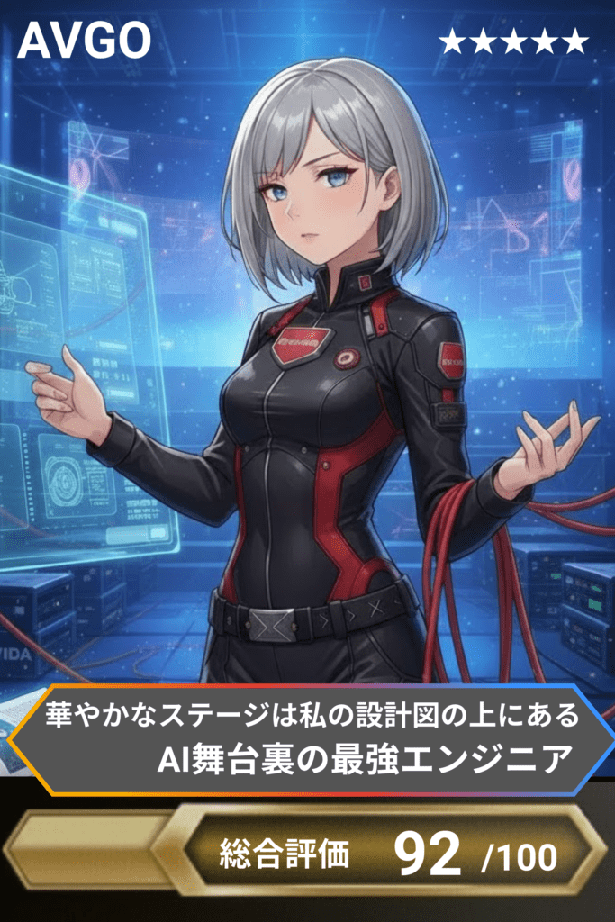 ブロードコム：このカードはフィクションであり、特定の銘柄を推奨するものではありません。