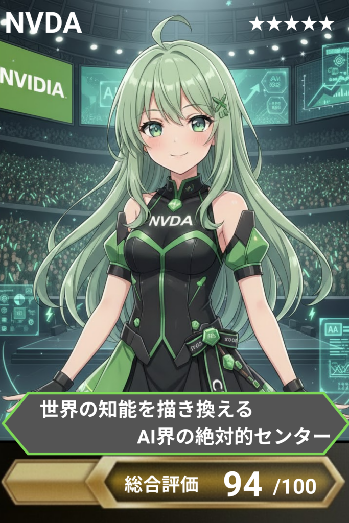 エヌビディア：このカードはフィクションであり、特定の銘柄を推奨するものではありません。